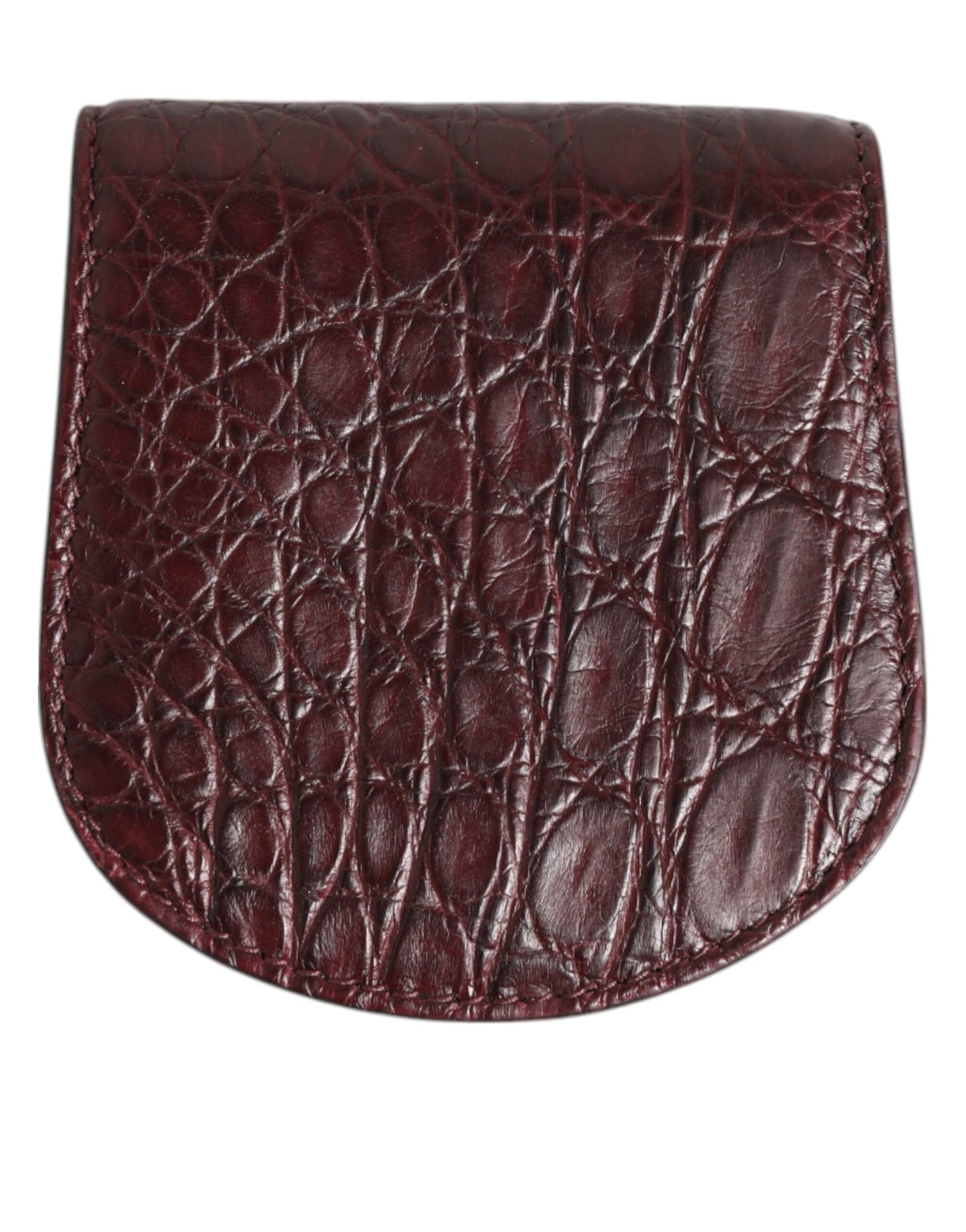 Dolce & Gabbana Burgundy Exotic Skin Coin Condom Case Holder Pocket Wallet