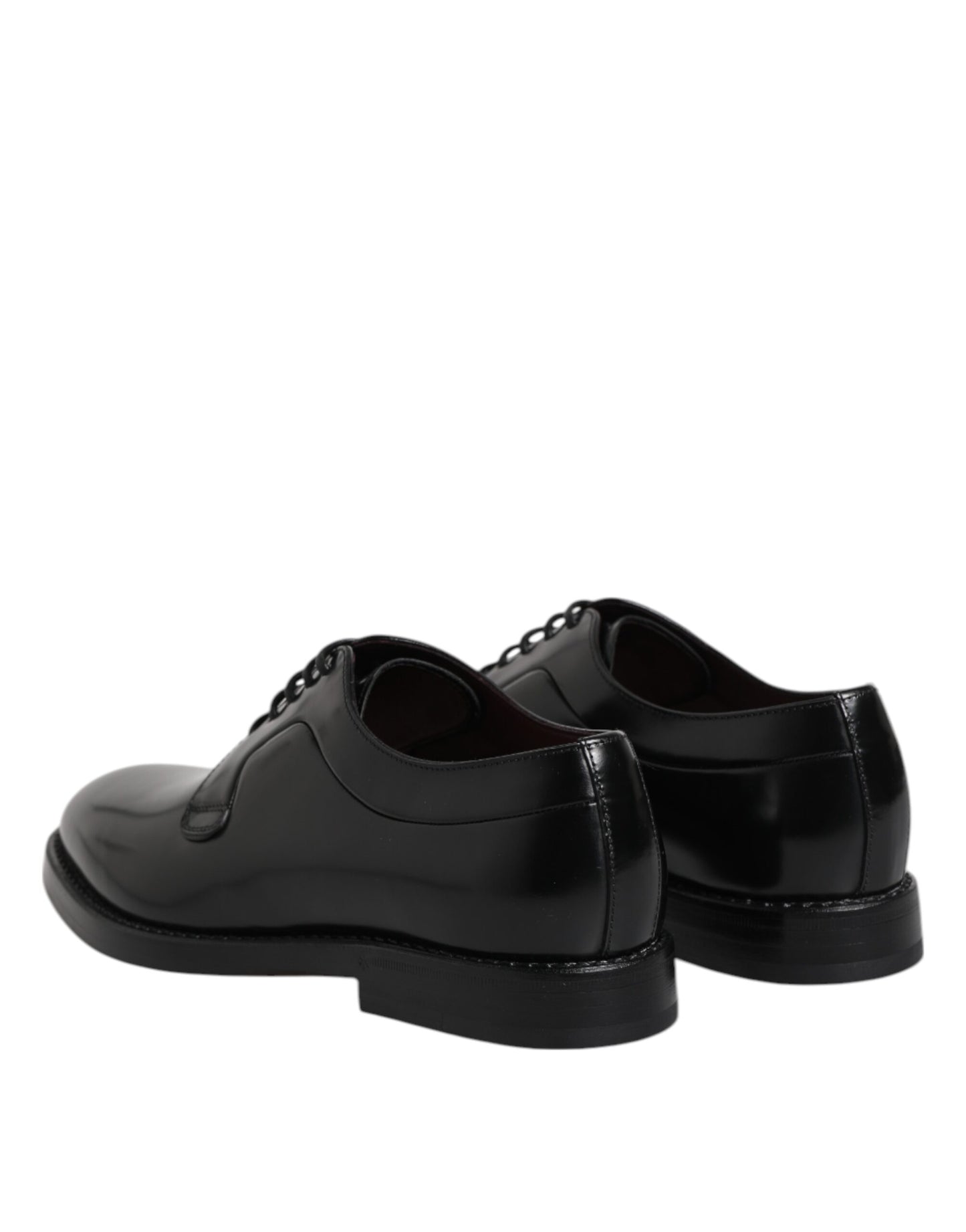 Dolce & Gabbana Black Calf Leather Lace Up Dress Shoes