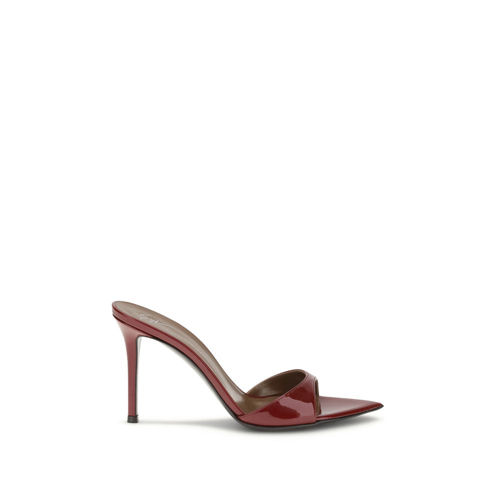 Giuseppe Zanotti Bordeaux Leather Stiletto Heel Sandals