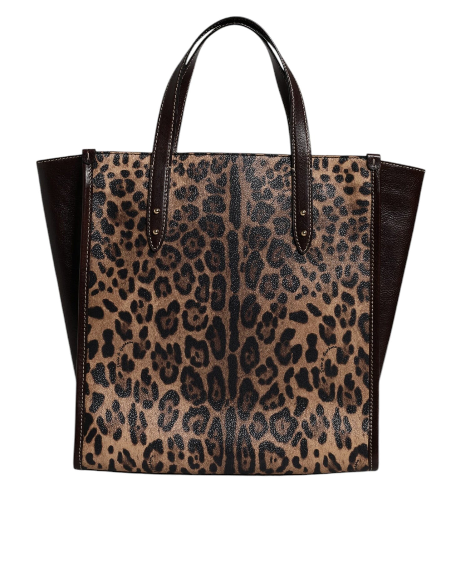 Dolce & Gabbana Multicolor Leopard Shopping Tote Shoulder WomenBorse Bag
