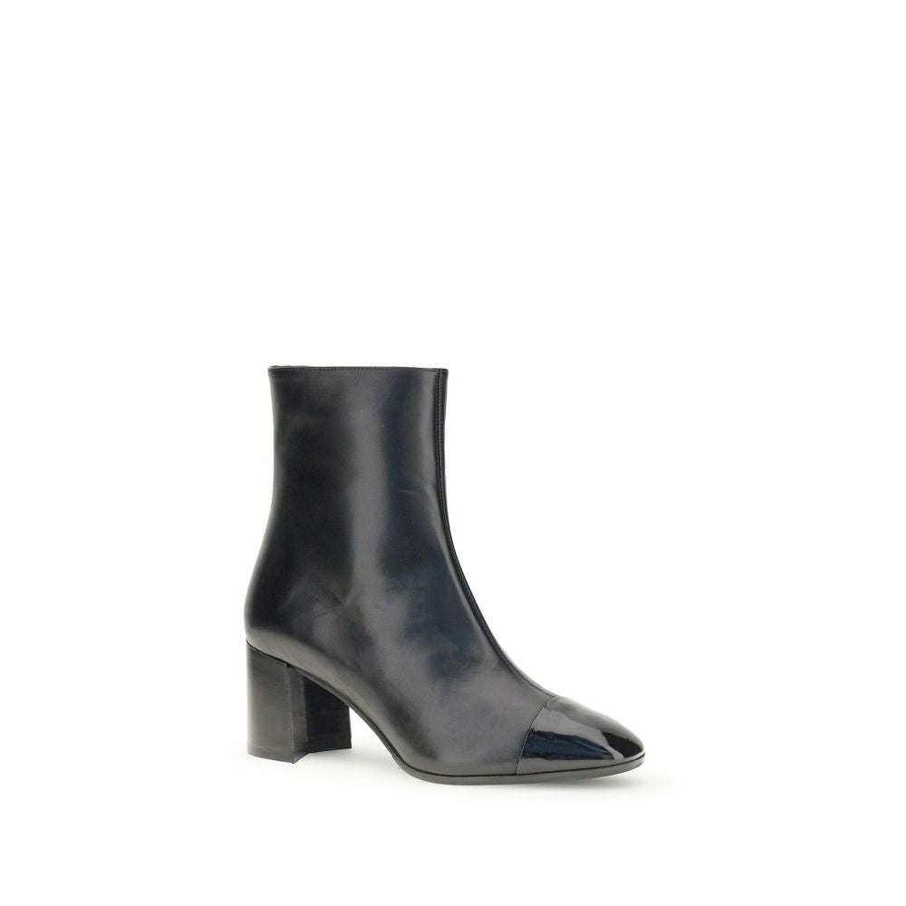 Carel Paris Black Leather Ankle Boots