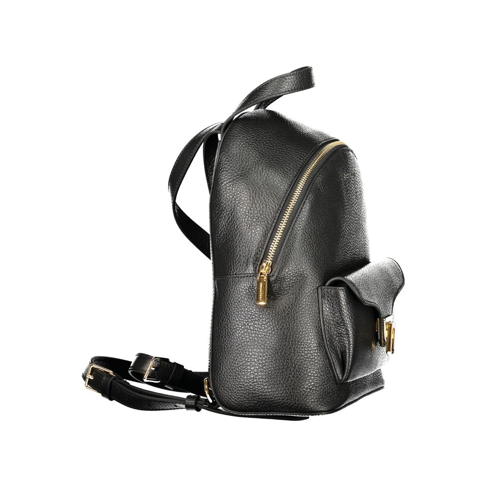 Coccinelle Black Leather Backpack