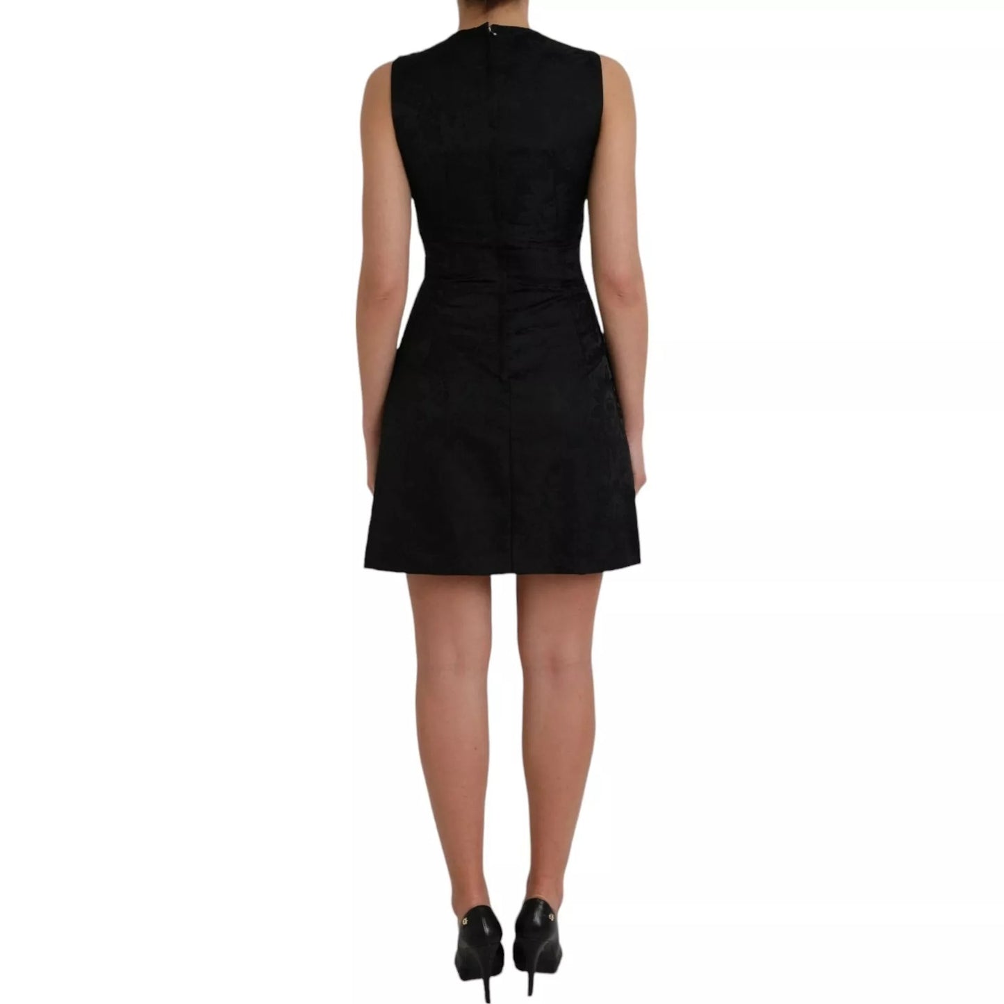 Dolce & Gabbana Black Sleeveless Bodycon A-line Mini Dress