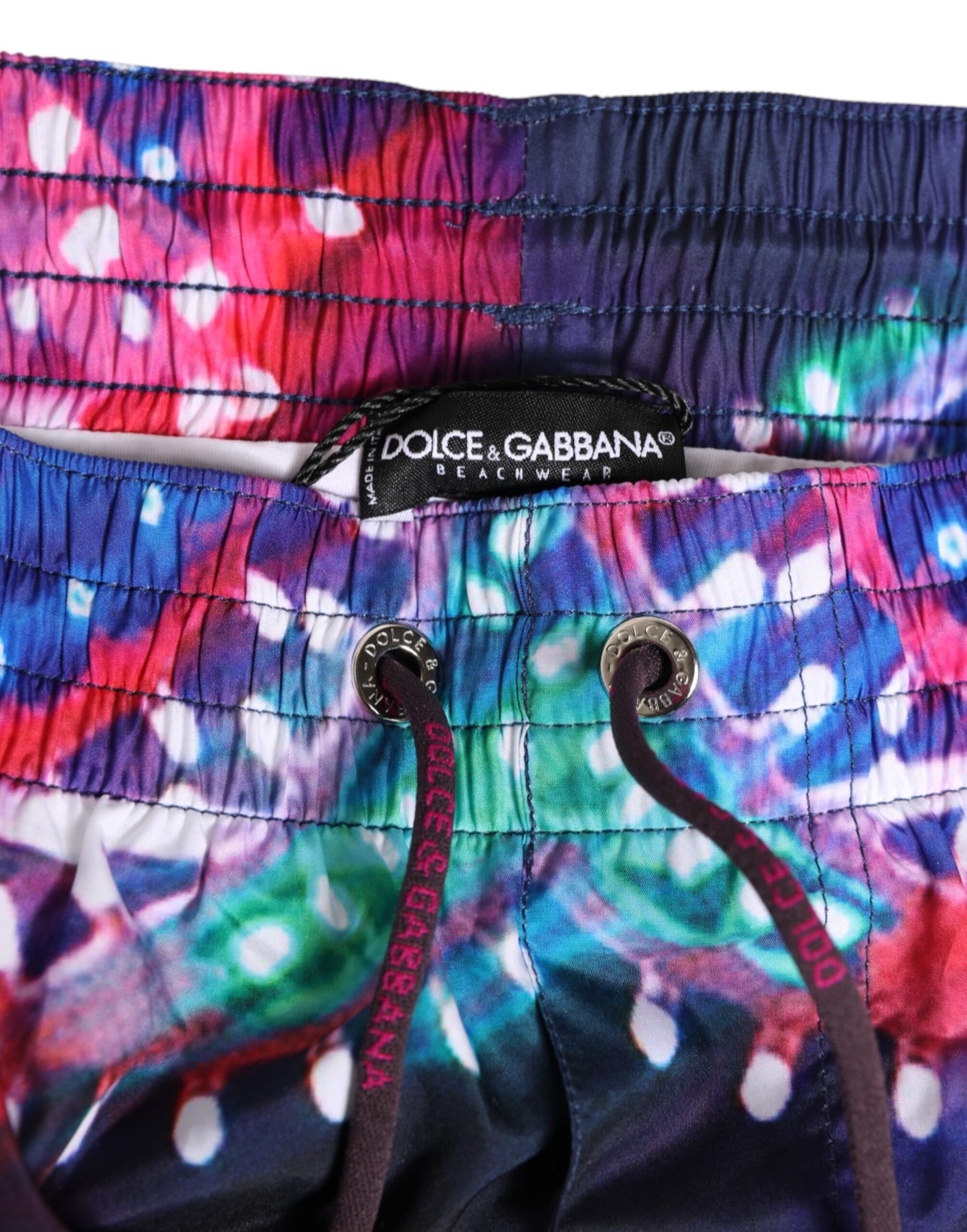 Dolce & Gabbana Multicolor Neon Print Polyester Shorts Swimwear