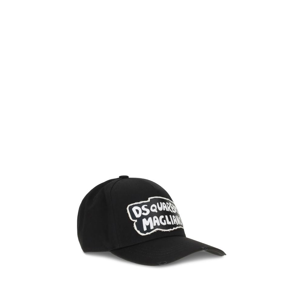Dsquared² Black Cotton Cap (Baseball Hat)