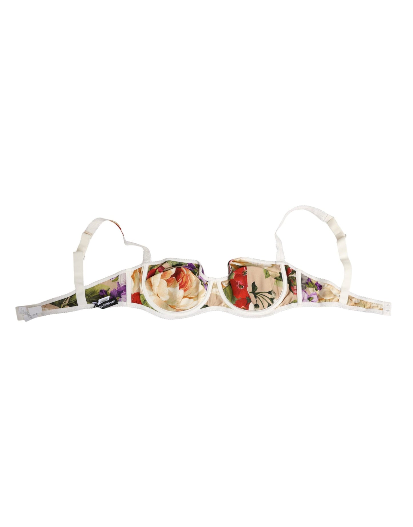 Dolce & Gabbana Floral Print Semi Padded Balconette Bra Underwear