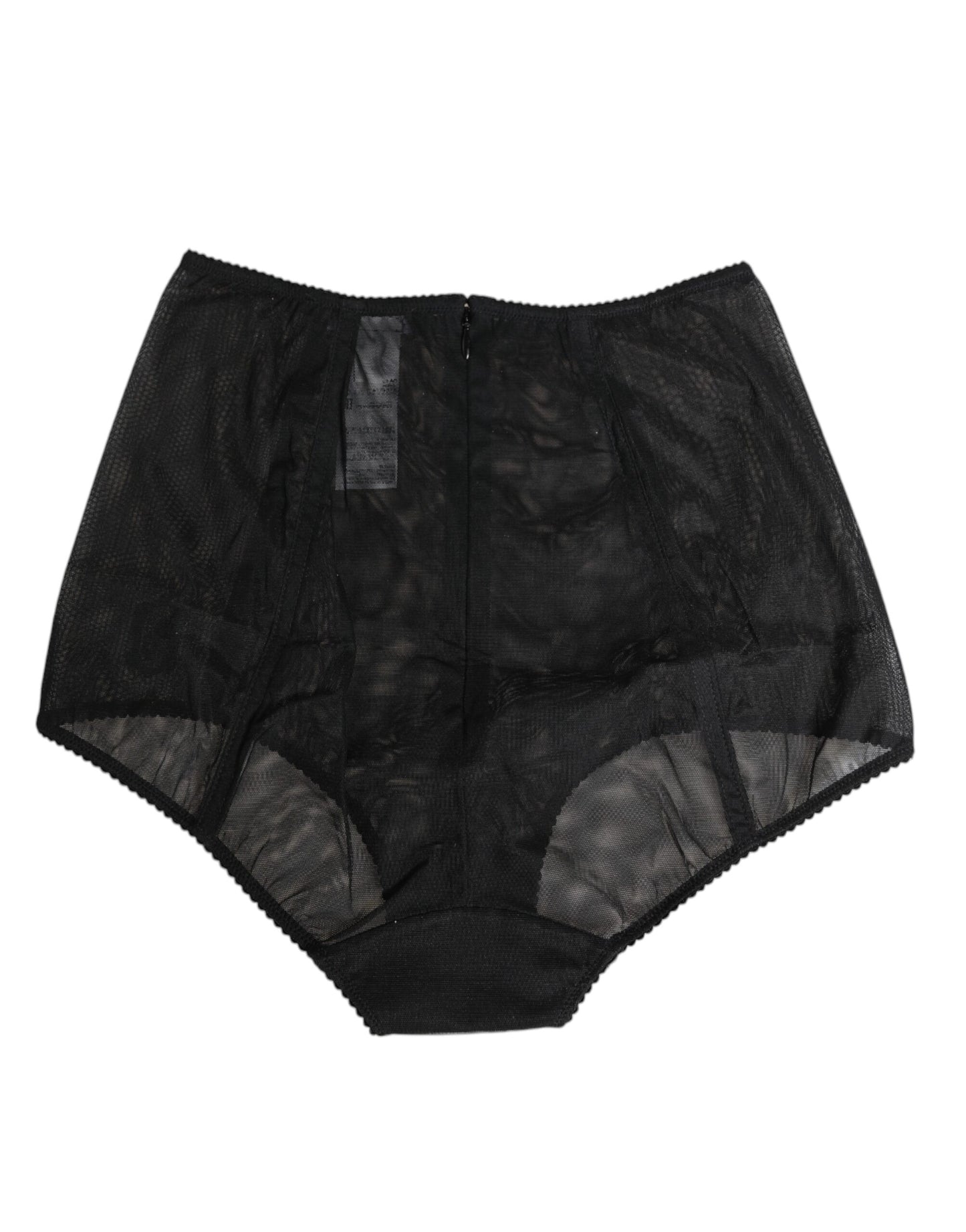 Dolce & Gabbana Black High Waist Mesh Sheer Shapewear Underwear