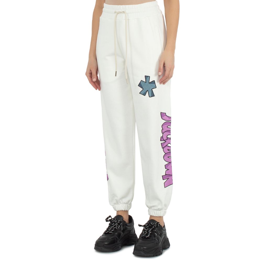 Comme Des Fuckdown Bianco Cotton Women Sweatpant