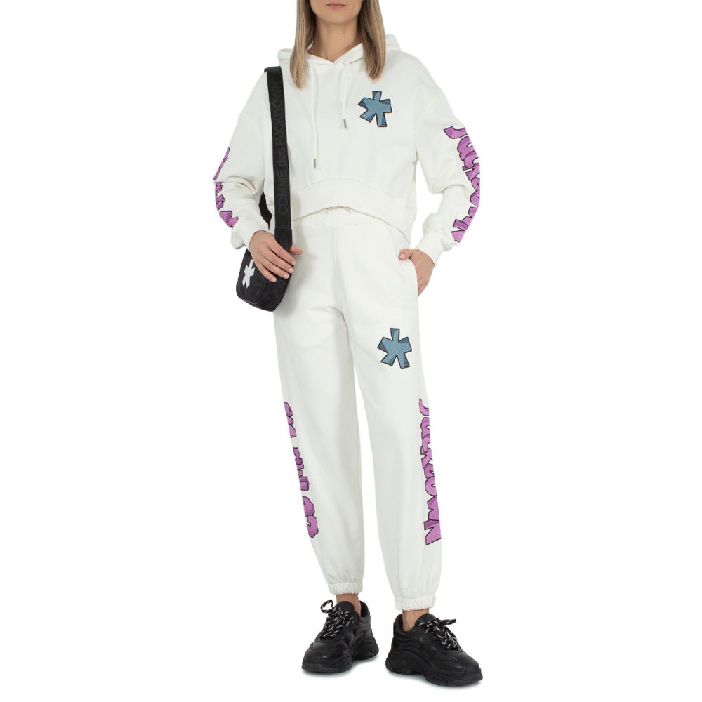 Comme Des Fuckdown Bianco Cotton Women Sweatpant
