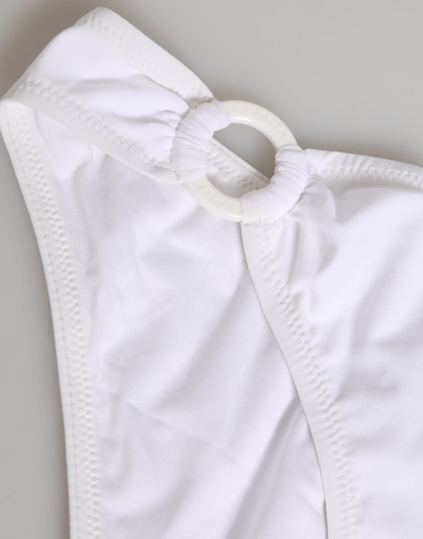 Dolce & Gabbana White Logo Swimsuit 2 Piece Top Bottom Swimwear