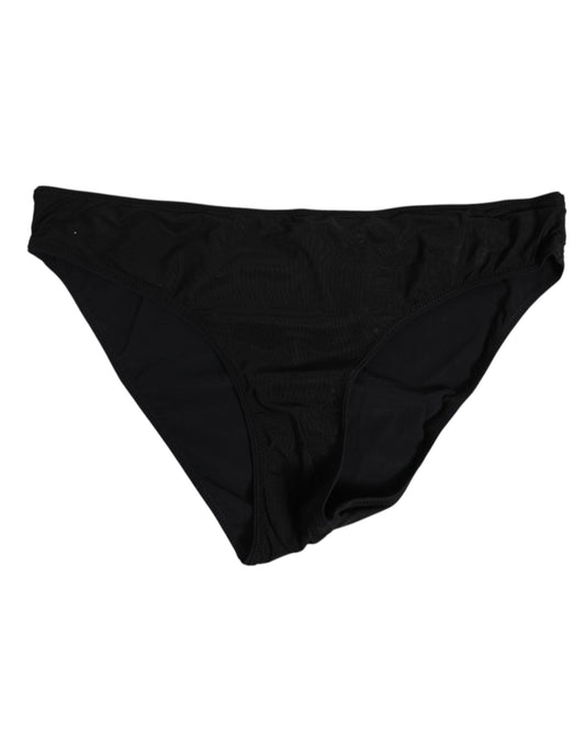 Dolce & Gabbana Black Nylon Stretch Slip Brief Women Underwear