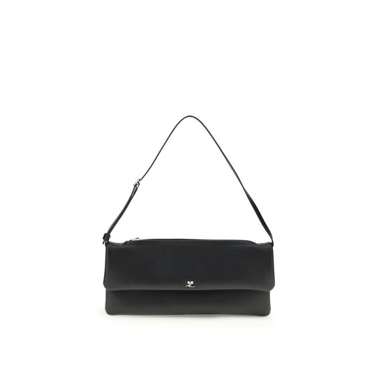 Courrèges Black Calf Leather Bos Taurus Shoulder Bag