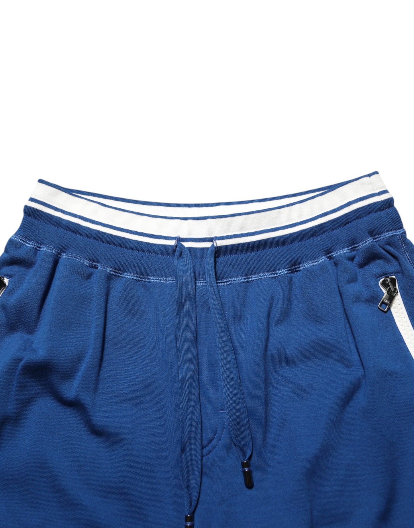 Dolce & Gabbana Blue Cotton Blend Bermuda Sweatpants Shorts