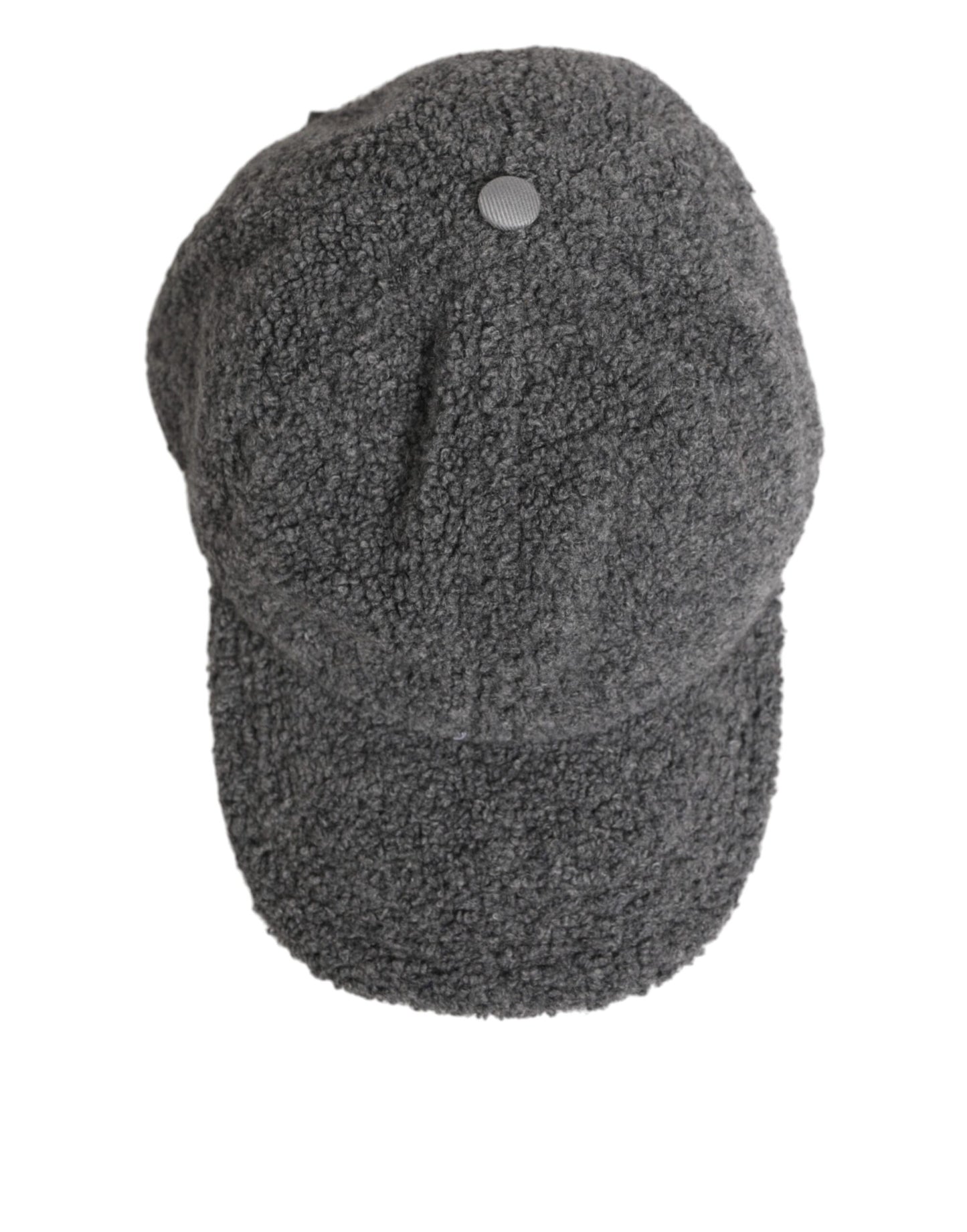 Dolce & Gabbana Gray Wool Fleece Rapper Men Baseball Capello Hat