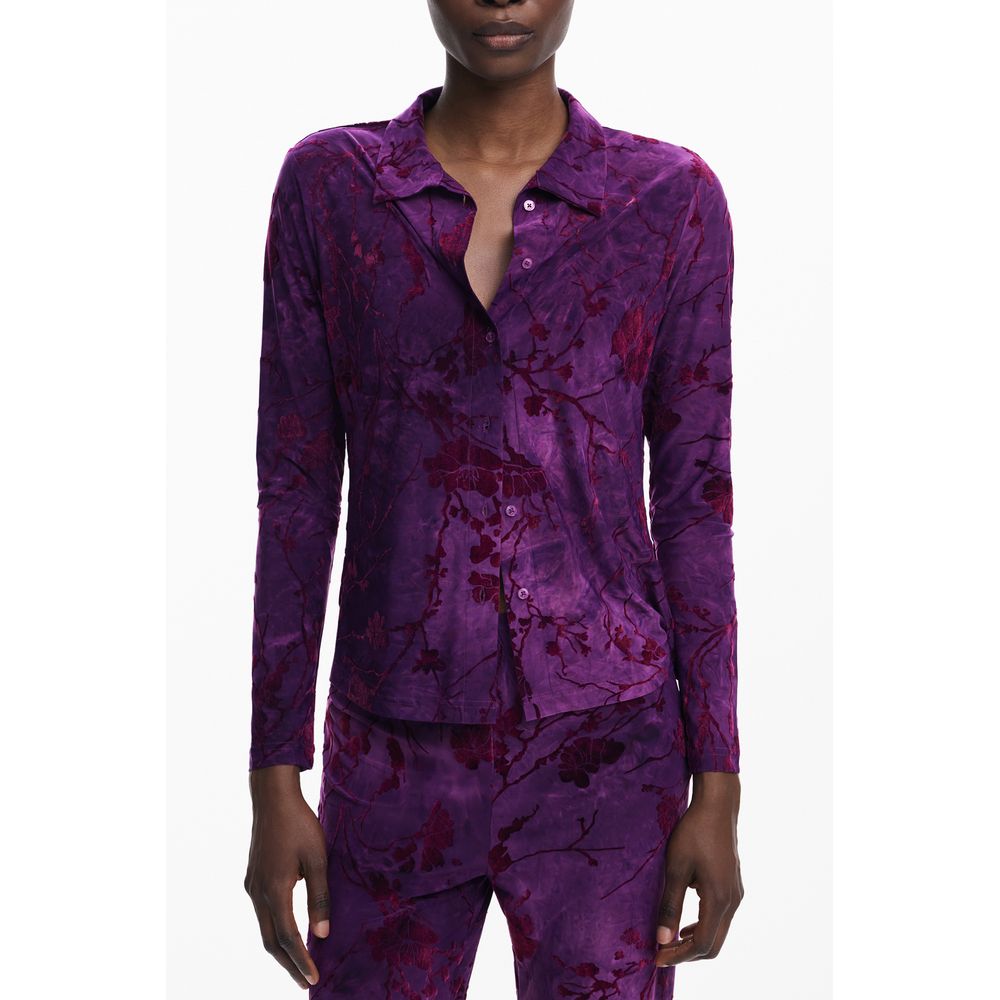 Desigual Purple Polyester Shirt