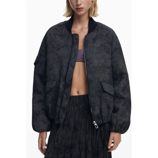 Desigual Black Polyester Jackets & Coat