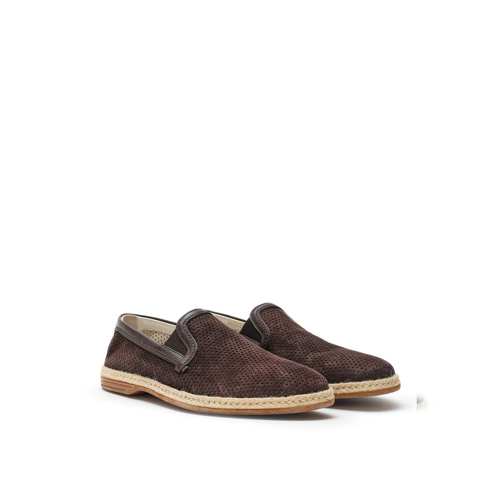Dolce & Gabbana Brown Suede Leather Espadrilles