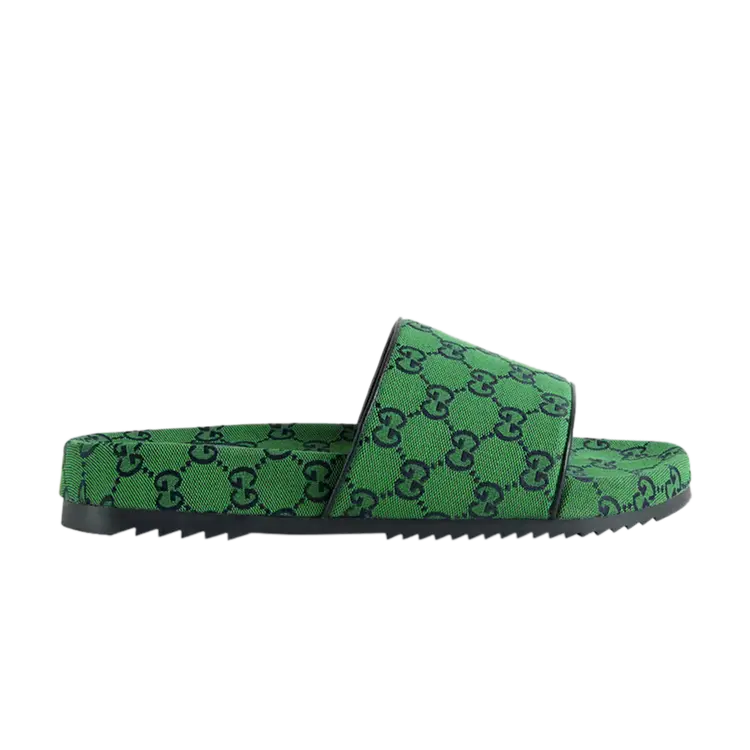 GUCCI MAXI GG Canvas Slides Sandal
