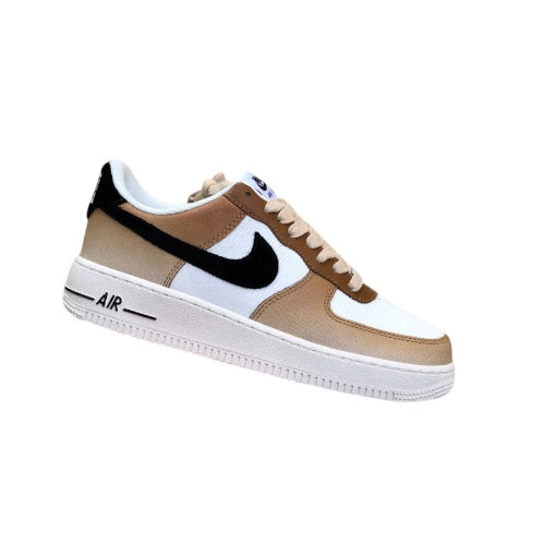 White Brown Gradient Low Nike AIR FORCE 1 '07 men's Air Force One sneakers autumn