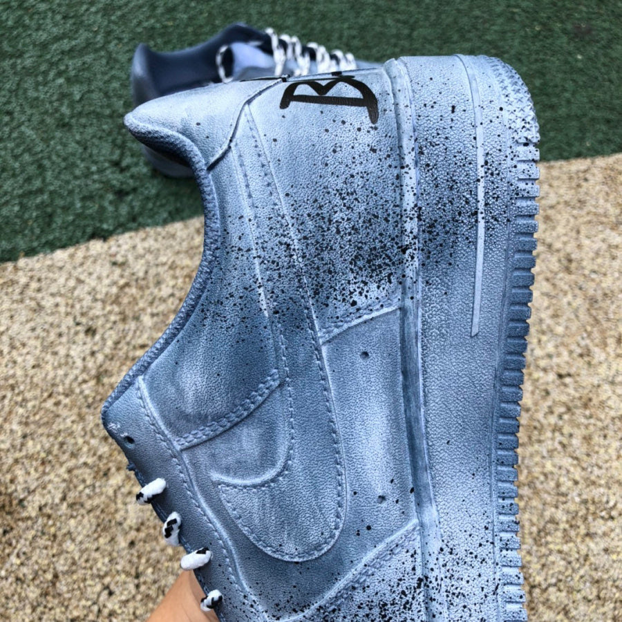 Nike Air Force1 AF1 dip-dyed and distressed style God Bells Crow Star Air Force